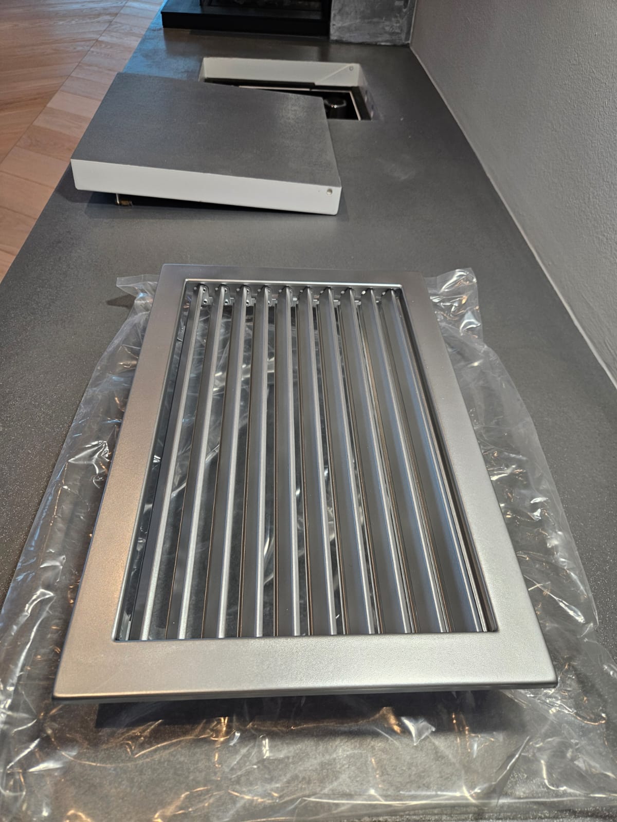 Renovierungsarbeiten an einem Kamin